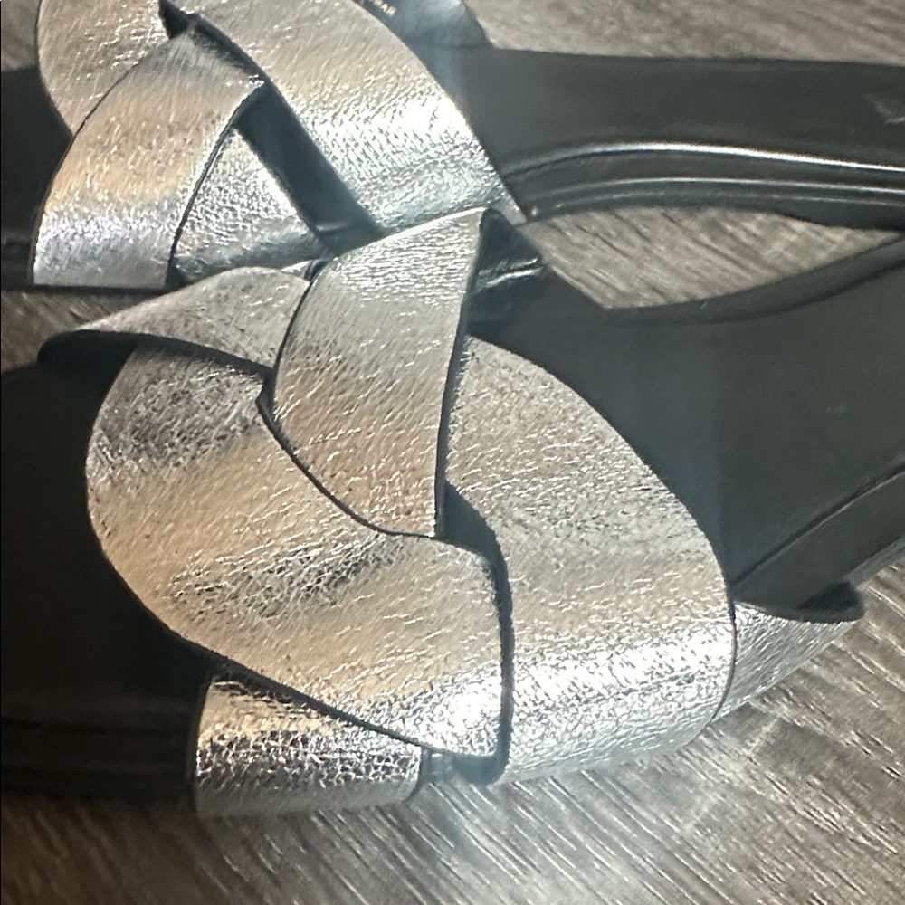 H&M Women's Metallic Silver Sandals - Picture 7 of 8